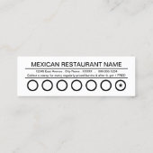 カスタマイズ可能なシェフ付きブリトス ロイヤリティカード (裏面)