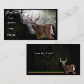 カスタマイズ可能なシカの木びき台の名刺 名刺 (正面/裏面)