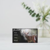 カスタマイズ可能なシカの木びき台の名刺 名刺 (スタンド正面)