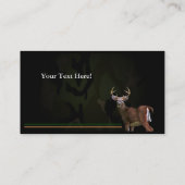 カスタマイズ可能なシカの木びき台の名刺 名刺 (裏面)