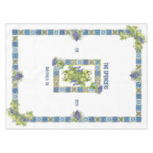 カスタマイズ可能なシチリアマジョリカタイルファンシーブドウ テーブルクロス (正面(横))