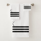 カスタマイズ可能なシックな白黒ホテルエステティック バスタオルセット (インサイチュ)