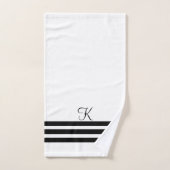 カスタマイズ可能なシックな白黒ホテルエステティック バスタオルセット (ハンドタオル)