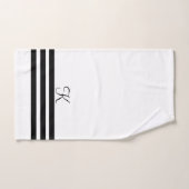 カスタマイズ可能なシックな白黒ホテルエステティック バスタオルセット (ハンドタオル)