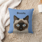 カスタマイズ可能なシャム猫枕-かわいい猫枕 クッション (ブランケット)