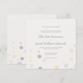 カスタマイズ可能なシャンパンバブル結婚式招待状 招待状 (正面/裏面)