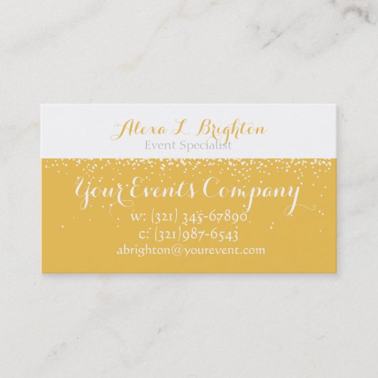 カスタマイズ可能なシャンペンのイベントの名刺- 名刺 (正面)