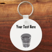 カスタマイズ可能なシルバーショットガラスキーチェーン キーホルダー (正面)