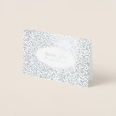 カスタマイズ可能なシルバーダマスク悔やみや弔慰ありがとう 箔カード (正面)