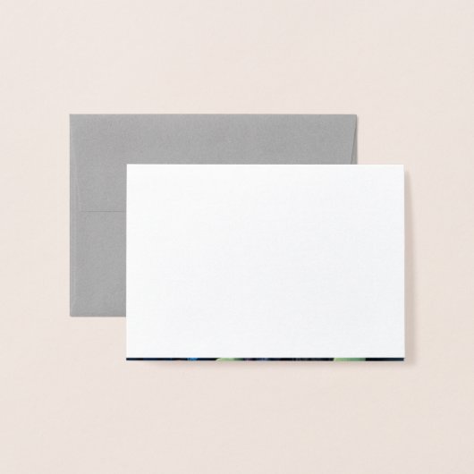 カスタマイズ可能なシルバーダマスク悔やみや弔慰ありがとう 箔カード (裏面封筒付き)