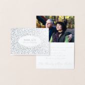 カスタマイズ可能なシルバーダマスク悔やみや弔慰ありがとう 箔カード (ディスプレー)