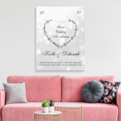 カスタマイズ可能なシルバー記念日 キャンバスプリント (インサイチュ (リビング))