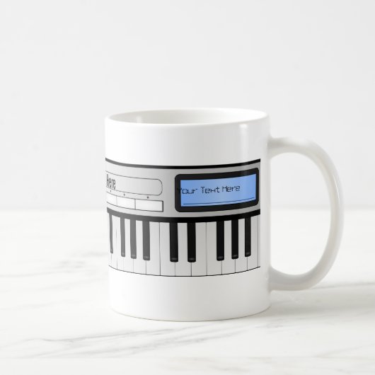 カスタマイズ可能なシンセサイザのキーボードのマグ コーヒーマグカップ (右)