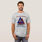 カスタマイズ可能なシンボルを有する北欧バルクナット文字 Tシャツ (正面フル)