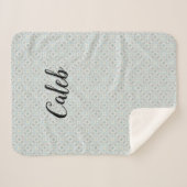 カスタマイズ可能なシーシェルパターンの子供 シェルパブランケット (正面(横))