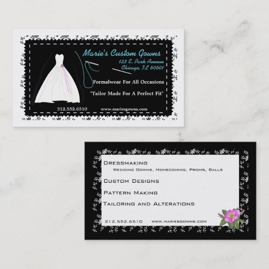 カスタマイズ可能なシーストレス/ブティックビジネスカード 名刺 (正面/裏面)