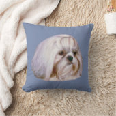 カスタマイズ可能なシーズー（犬）のTzu犬 クッション (ブランケット)