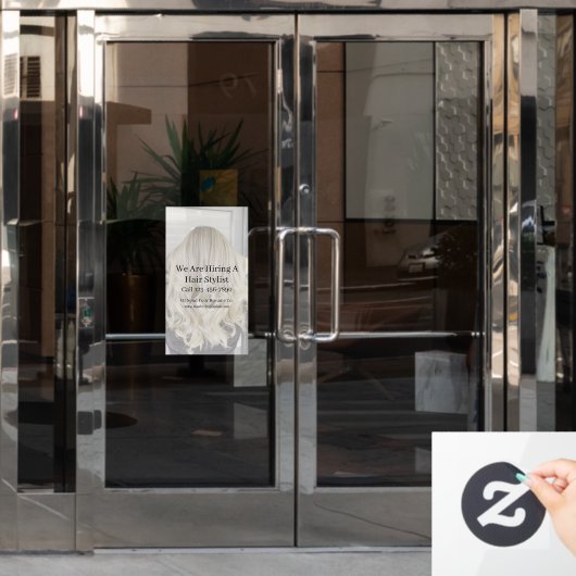 カスタマイズ可能なジェネリックヘアサロン 現在募集中 ウィンドウサイン (オフィスドア)