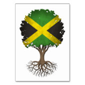 カスタマイズ可能なジャマイカの旗の生命の樹 テーブルナンバー (正面)