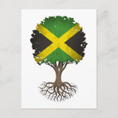 カスタマイズ可能なジャマイカ国旗の木 ポストカード (正面)