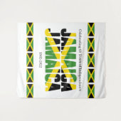 カスタマイズ可能なジャマイカ ジャマイカ タペストリー (正面(横))