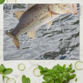 カスタマイズ可能なジャンプベース漁師 キッチンタオル (折り畳み)