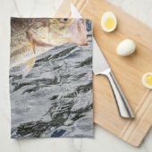 カスタマイズ可能なジャンプベース漁師 キッチンタオル (四つ折り)