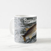 カスタマイズ可能なジャンプベース魚釣り コーヒーマグカップ (正面左)