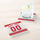 カスタマイズ可能なジャージーコースター、ホッケーラクロス ガラスコースター (アングル)