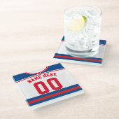 カスタマイズ可能なジャージーコースター、ホッケーラクロス ガラスコースター (アングル)