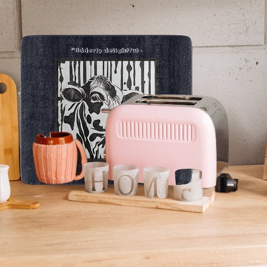 カスタマイズ可能なジャージー牛ガラス カッティングボード