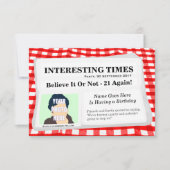 カスタマイズ可能なジャーナリストパーティの招待状 招待状 (正面)