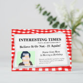 カスタマイズ可能なジャーナリストパーティの招待状 招待状 (スタンド正面)