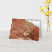 カスタマイズ可能なジュラシック海岸の赤い岩、デボン カード (黄色い花)