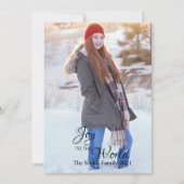 カスタマイズ可能なジョイクリスマスグリーン水玉模様バック シーズンカード (正面)