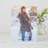 カスタマイズ可能なジョイクリスマスグリーン水玉模様バック シーズンカード (スタンド正面)