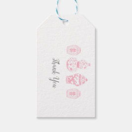 カスタマイズ可能なジンジャージャンプピンクギフトラベル ギフトタグ