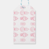 カスタマイズ可能なジンジャージャンプピンクギフトラベル ギフトタグ (裏面)