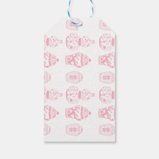 カスタマイズ可能なジンジャージャンプピンクギフトラベル ギフトタグ (裏面)