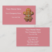 カスタマイズ可能なジンジャーブレッドのクッキー 名刺 (正面/裏面)