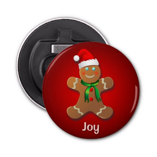 カスタマイズ可能なジンジャーブレッドマン 栓抜き (正面)