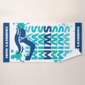 カスタマイズ可能なスイムチームタオル バスタオル (バスタオル)