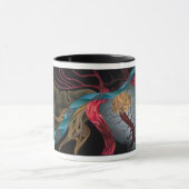 カスタマイズ可能なスカルの基盤のコーヒー・マグ! マグカップ (中央)