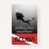 カスタマイズ可能なスキューバダイバー バッジ (正面)