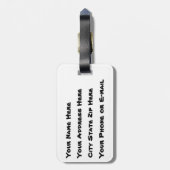 カスタマイズ可能なスキューバ旗 ラゲッジタグ (裏面縦)