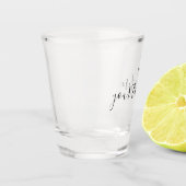 カスタマイズ可能なスクリプト文字独自の作成 ショットグラス (左)