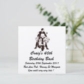 カスタマイズ可能なスクーターボーイ誕生日招待状 招待状 (スタンド正面)