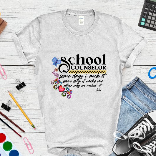 カスタマイズ可能なスクールカウンセラーの楽しい名言 Tシャツ