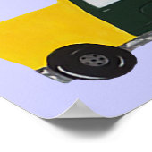 カスタマイズ可能なスクールバス、火災および砂トラック ポスター (角)