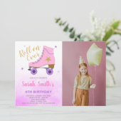 カスタマイズ可能なスケートで滑るパーティの招待状 子供へ 招待状 (スタンド正面)